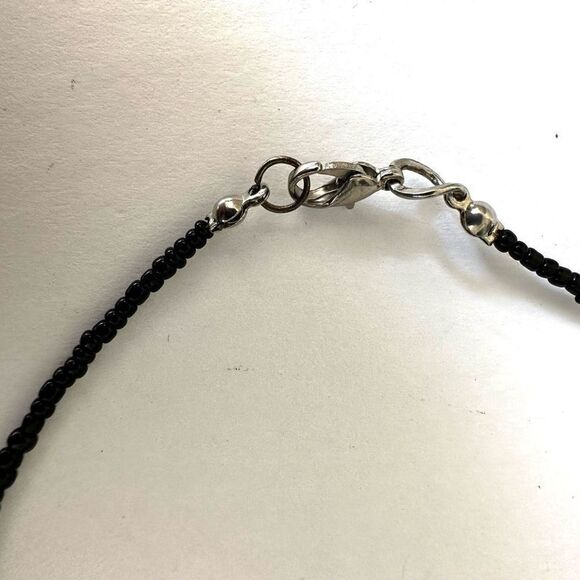 Red beaded hematite necklace - Picture 7 of 9